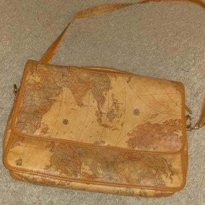 Vintage Map Laptop Crossbody Bag